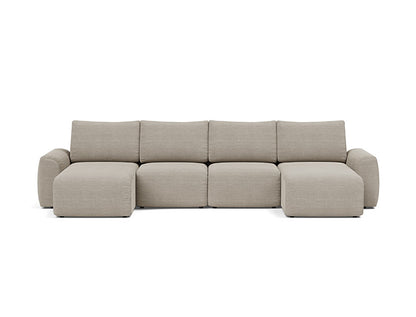 Norum Sofa Bed U-shape With Chunky Arms - variant image
