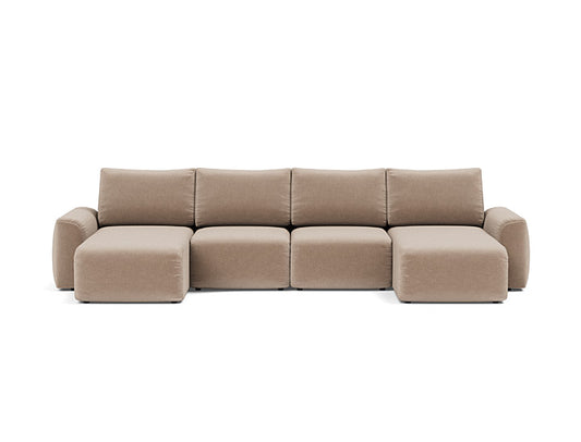 Norum Sofa Bed U-shape With Chunky Arms - angle 1