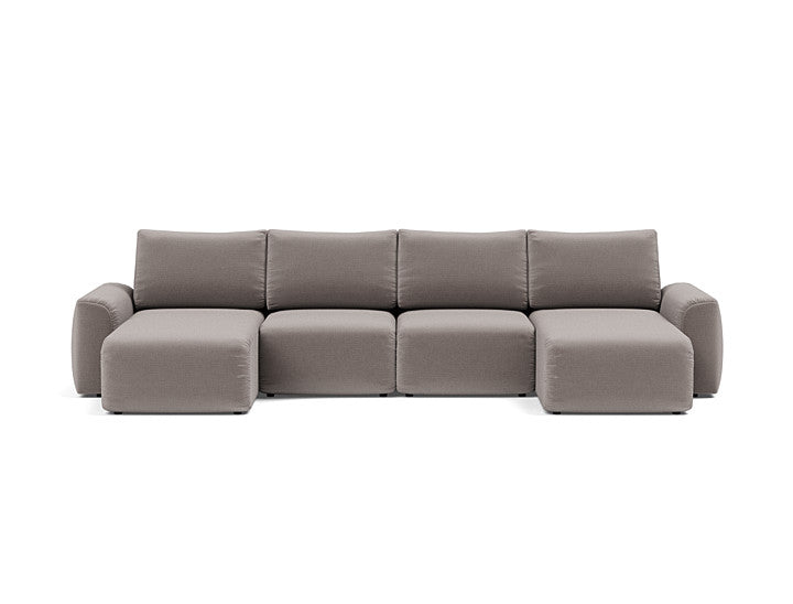 Norum Sofa Bed U-shape With Chunky Arms - variant image