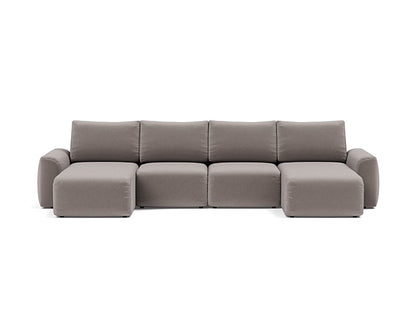 Norum Sofa Bed U-shape With Chunky Arms - variant image