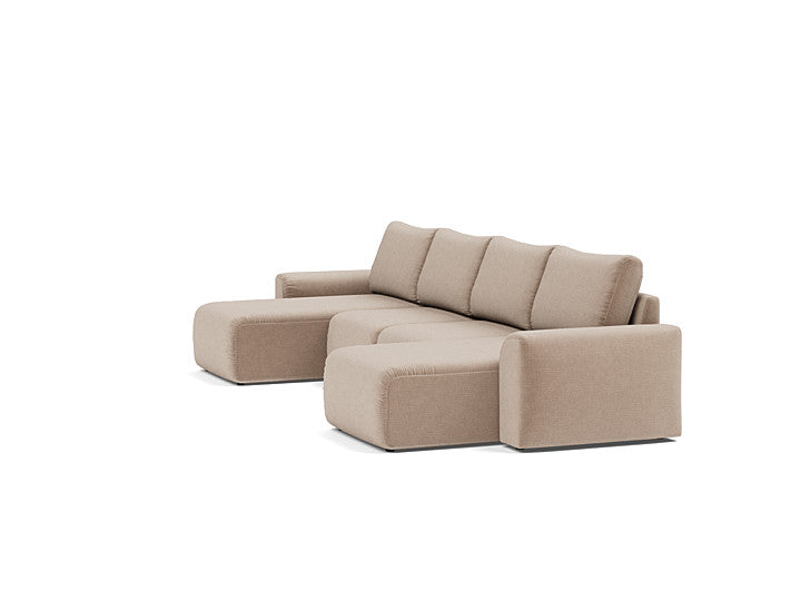 Norum Sofa Bed U-shape With Chunky Arms - angle 4