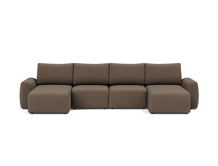 Norum Sofa Bed U-shape With Chunky Arms - variant image