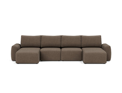 Norum Sofa Bed U-shape With Chunky Arms - variant image