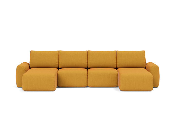Norum Sofa Bed U-shape With Chunky Arms - variant image