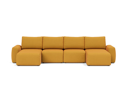 Norum Sofa Bed U-shape With Chunky Arms - variant image