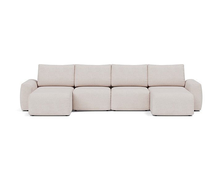 Norum Sofa Bed U-shape With Chunky Arms - variant image