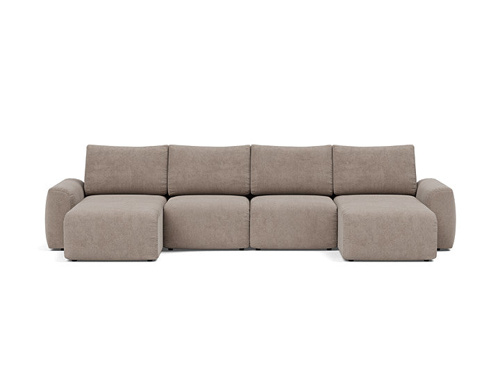 Norum Sofa Bed U-shape With Chunky Arms - variant image