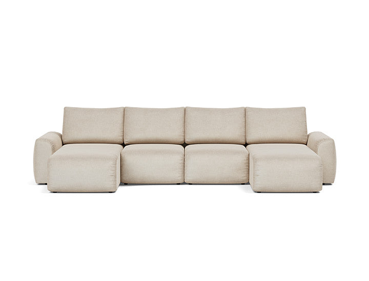 Norum Sofa Bed U-shape With Chunky Arms - variant image