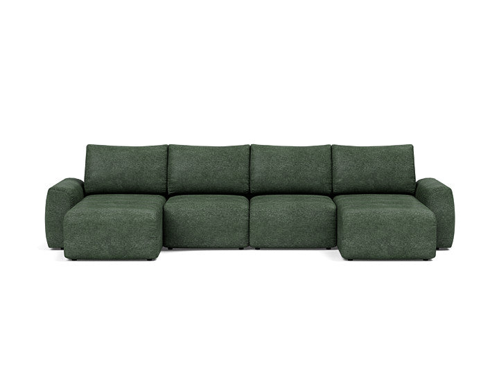 Norum Sofa Bed U-shape With Chunky Arms - variant image
