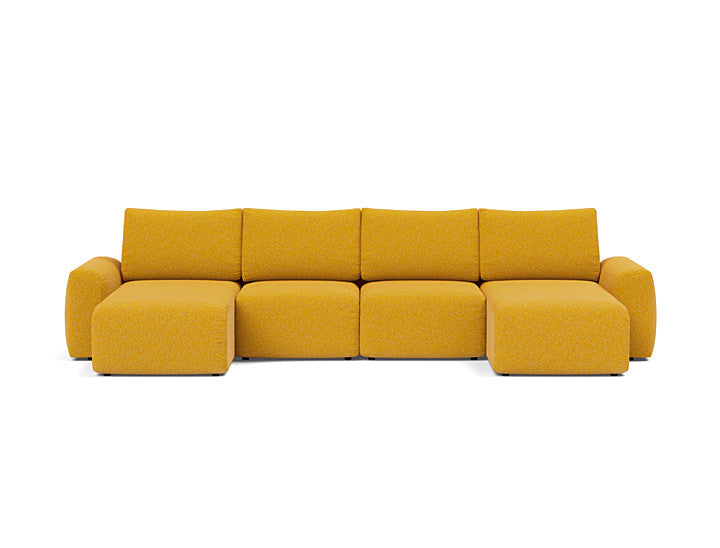 Norum Sofa Bed U-shape With Chunky Arms - variant image