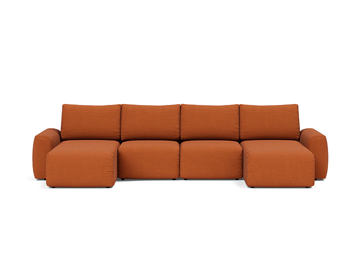 Norum Sofa Bed U-shape With Chunky Arms - variant image