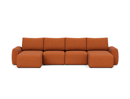 Norum Sofa Bed U-shape With Chunky Arms - variant image