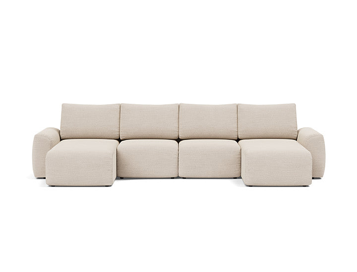 Norum Sofa Bed U-shape With Chunky Arms - variant image