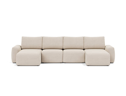 Norum Sofa Bed U-shape With Chunky Arms - variant image
