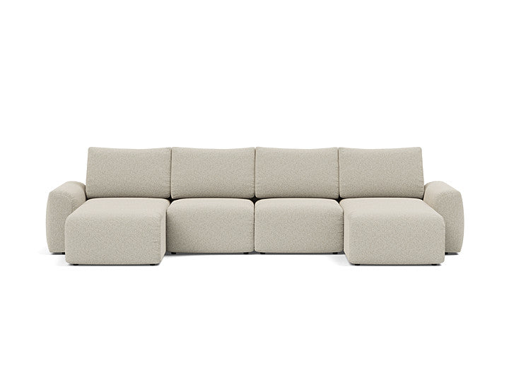Norum Sofa Bed U-shape With Chunky Arms - variant image