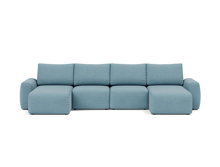 Norum Sofa Bed U-shape With Chunky Arms - variant image