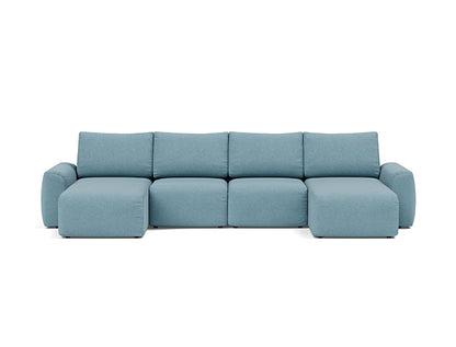 Norum Sofa Bed U-shape With Chunky Arms - variant image
