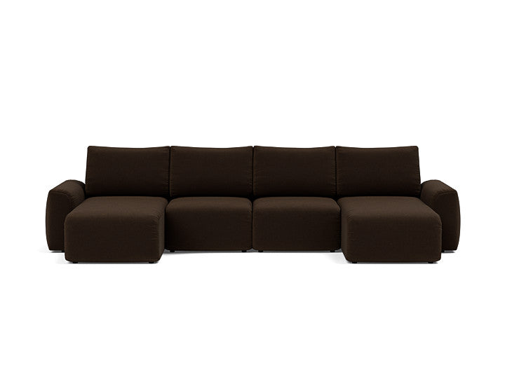 Norum Sofa Bed U-shape With Chunky Arms - variant image