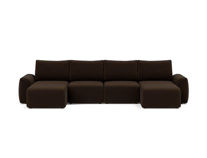Norum Sofa Bed U-shape With Chunky Arms - variant image