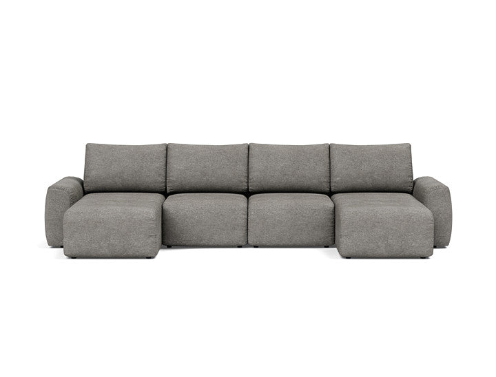 Norum Sofa Bed U-shape With Chunky Arms - variant image