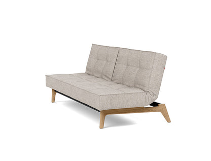 Splitback Eik Sofa Bed Oak - angle 4