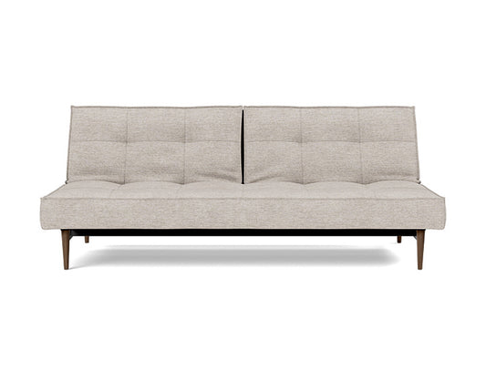 Splitback Styletto Sofa Bed Dark Wood - angle 1