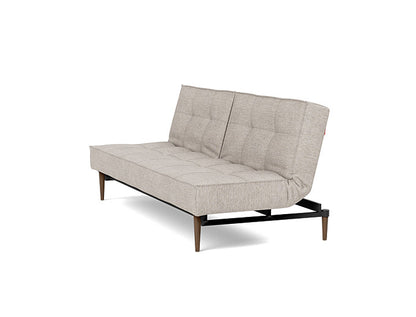 Splitback Styletto Sofa Bed Dark Wood - angle 4