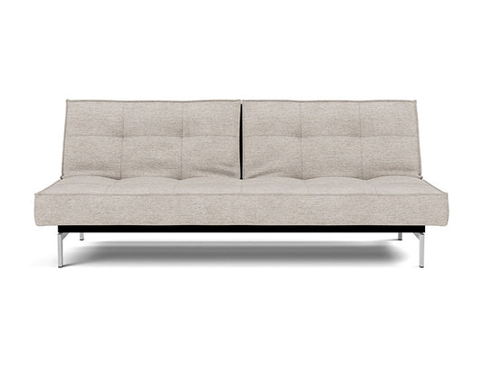Splitback Chrome Sofa Bed - angle 1