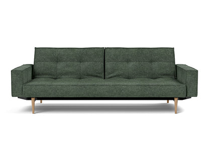 Splitback Styletto Sofa Bed Light Wood With Arms - variant image