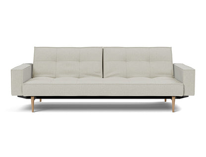 Splitback Styletto Sofa Bed Light Wood With Arms - variant image