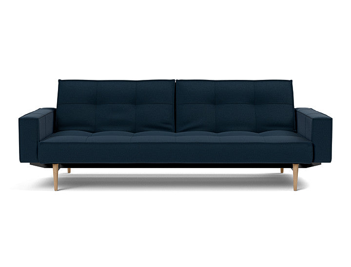 Splitback Styletto Sofa Bed Light Wood With Arms - variant image