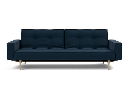 Splitback Styletto Sofa Bed Light Wood With Arms - variant image