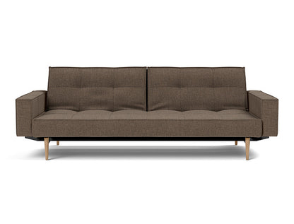 Splitback Styletto Sofa Bed Light Wood With Arms - variant image