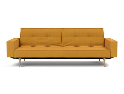 Splitback Styletto Sofa Bed Light Wood With Arms - variant image