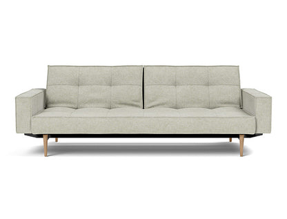 Splitback Styletto Sofa Bed Light Wood With Arms - variant image