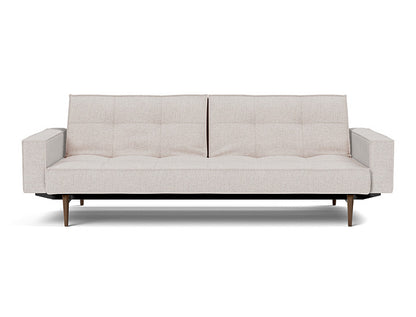 Splitback Styletto Sofa Bed Dark Wood With Arms - variant image