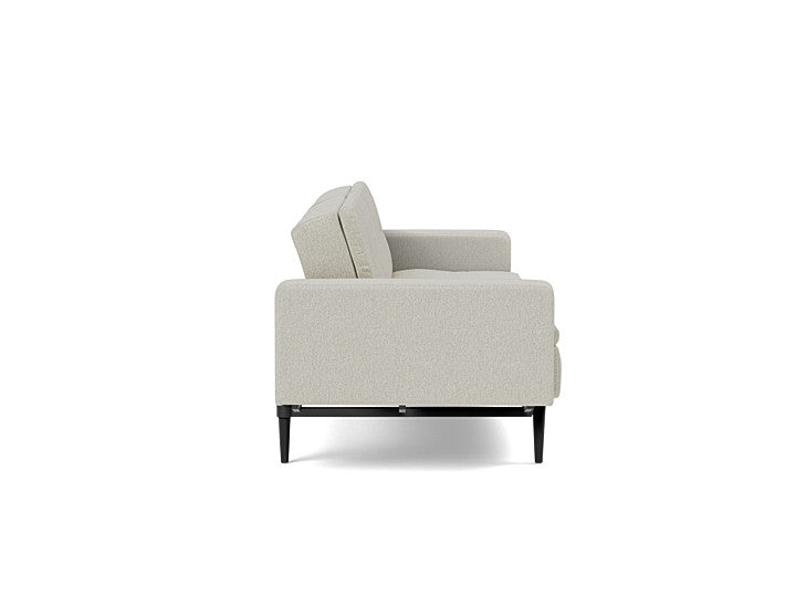 Dublexo Styletto Sofa Bed Black Wood With Arms - angle 2