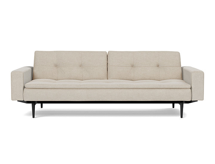 Dublexo Styletto Sofa Bed Black Wood With Arms - variant image