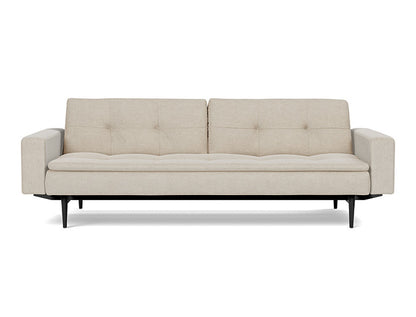 Dublexo Styletto Sofa Bed Black Wood With Arms - variant image