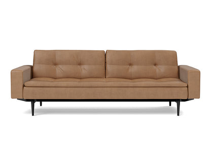 Dublexo Styletto Sofa Bed Black Wood With Arms - variant image