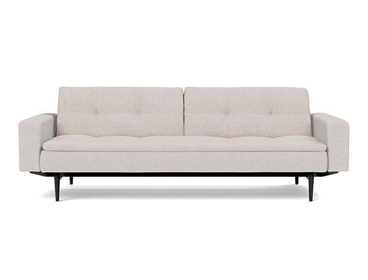 Dublexo Styletto Sofa Bed Black Wood With Arms - variant image