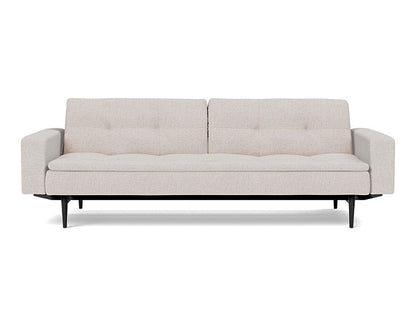 Dublexo Styletto Sofa Bed Black Wood With Arms - variant image