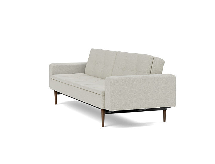 Dublexo Styletto Sofa Bed Dark Wood With Arms - angle 4