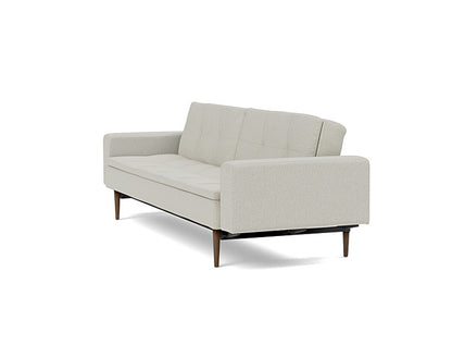 Dublexo Styletto Sofa Bed Dark Wood With Arms - angle 4