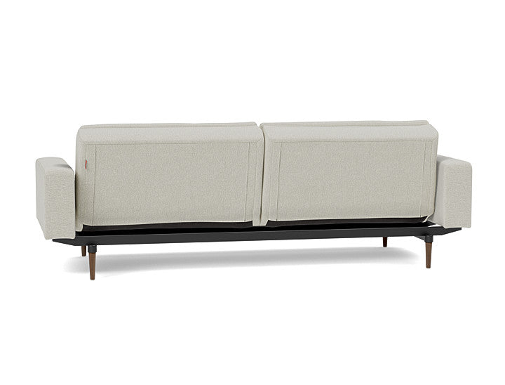 Dublexo Styletto Sofa Bed Dark Wood With Arms - angle 3