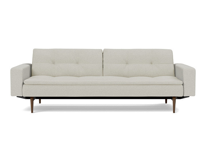 Dublexo Styletto Sofa Bed Dark Wood With Arms - angle 1
