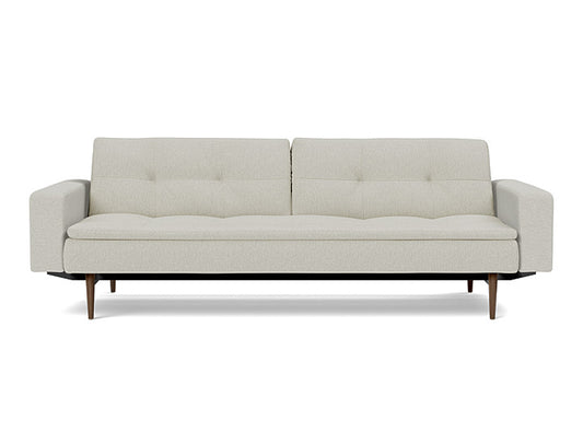 Dublexo Styletto Sofa Bed Dark Wood With Arms - angle 1