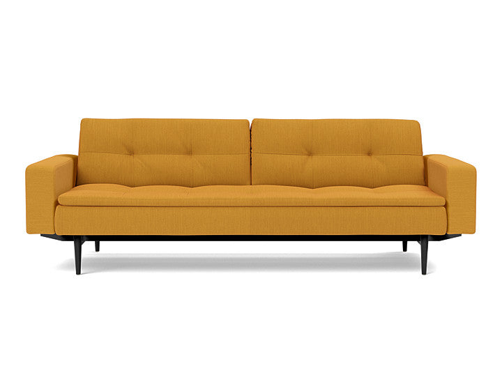 Dublexo Styletto Sofa Bed Black Wood With Arms - variant image