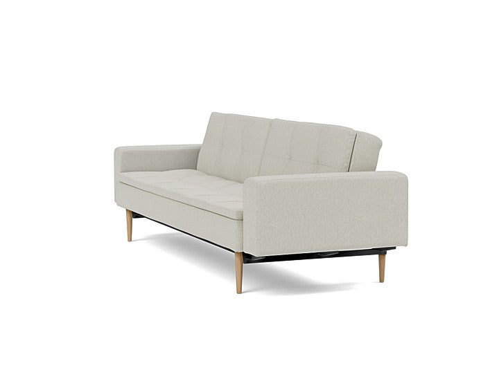 Dublexo Styletto Sofa Bed Light Wood With Arms - angle 4