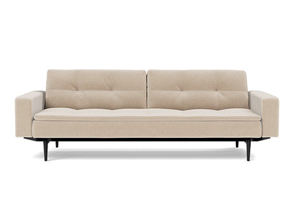 Dublexo Styletto Sofa Bed Black Wood With Arms - variant image